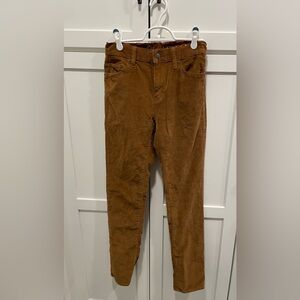 J Crew Crewcuts teen boy sz 16 stretch corduroy pants - caramel brown. Like new!